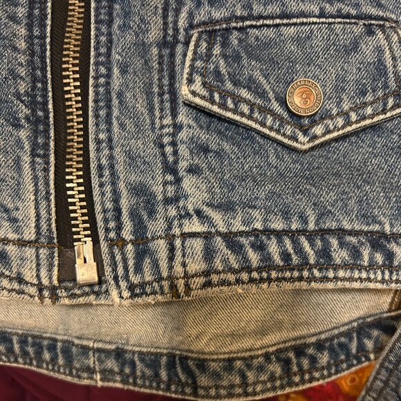 Men's Made in USA; Harley Davidson “Biker Blues” Jean Bomber Jacket- Size 2 XL - Picture 15 of 16
